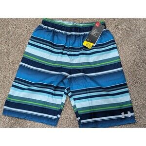 NWT Boy's Under Amour HeatGear Swim Shorts Youth Large Swim Trunks